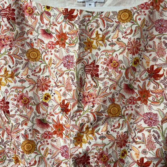 J.Crew Liberty London Floral Crop Long Sleeve Top - Pink Orange Yellow - Picture 3 of 4